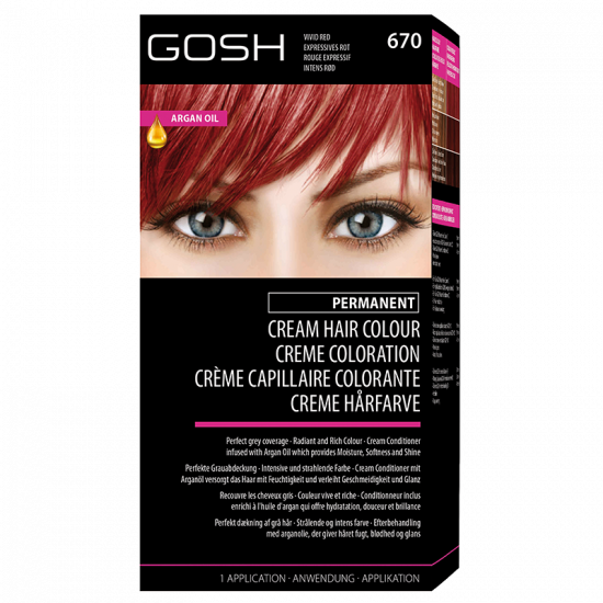 GOSH Cream Hair Colour Vivid Red 670 