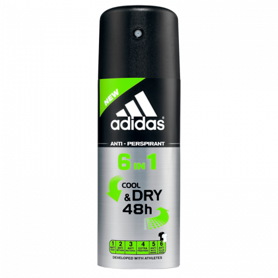 Adidas Cool & Dry For Him 6in1 Deodorant Spray (150 ml)