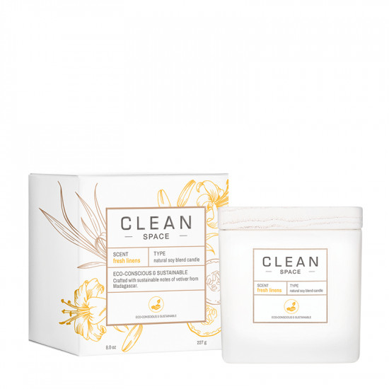 Clean Space Fresh Linens Candle 227 g.