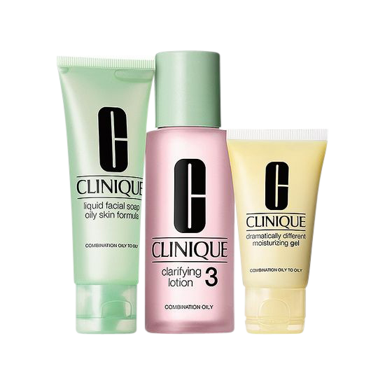 clinique clinique 3-step intro kit skin type 3 - kombineret/fedtet hud