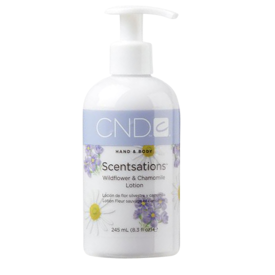 cnd scentsations wildflower and chamomile lotion 245 ml.
