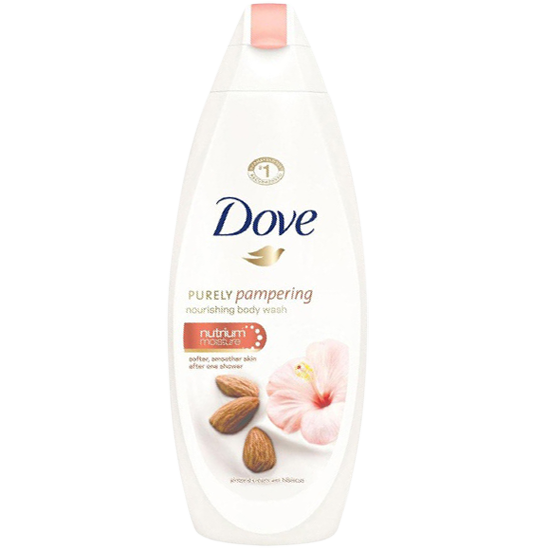 dove purely pampering body wash almond 500 ml.