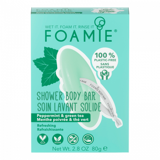 Foamie 2-In-1 Body Bar Peppermint Green Tea Cleanse & Refresh (1 stk)