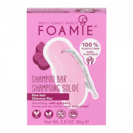 Foamie Shampoo Bar Acai Berry Volume Shampoo For Fine Hair (1 stk) 