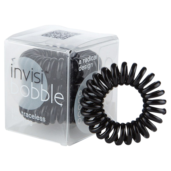 invisibobble spiral elastikker true black 3 stk