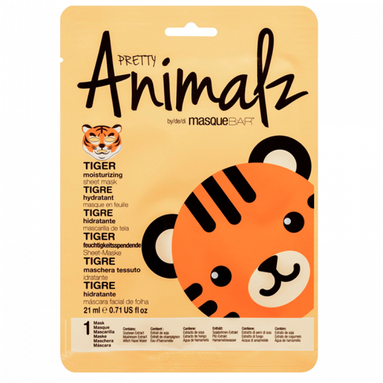 MasqueBar Animalz Tiger Sheet Mask (1 stk)