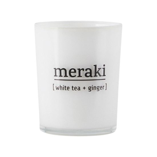 meraki scented candle white tea and ginger small