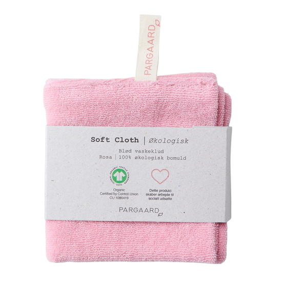 Pargaard Soft Cloth Økologisk Vaskeklud Rosa (1 stk)