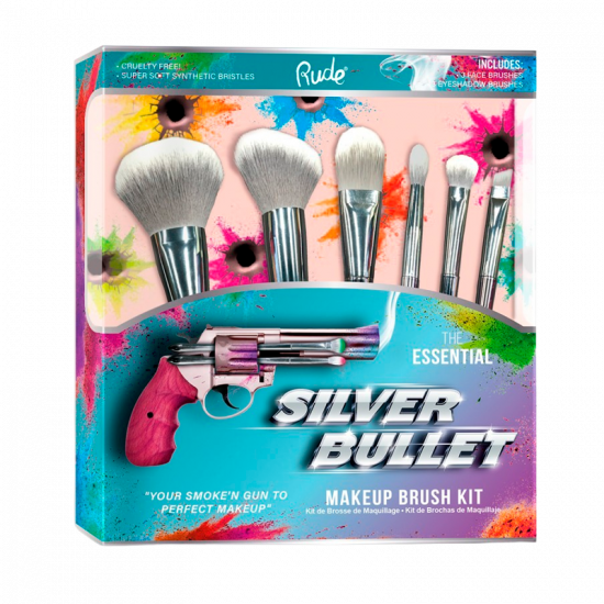 RUDE Cosmetics Silver Bullet Makeup Brush Kit (1 stk)