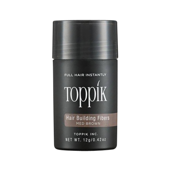 toppik hair building fibers medium brown 12 g.