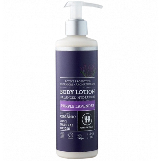 urtekram purple lavender body lotion 245 ml.