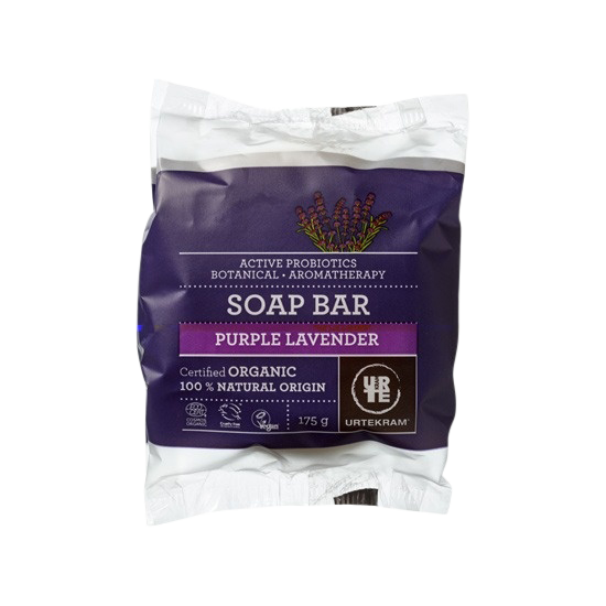 urtekram purple lavender soap bar 175 g.