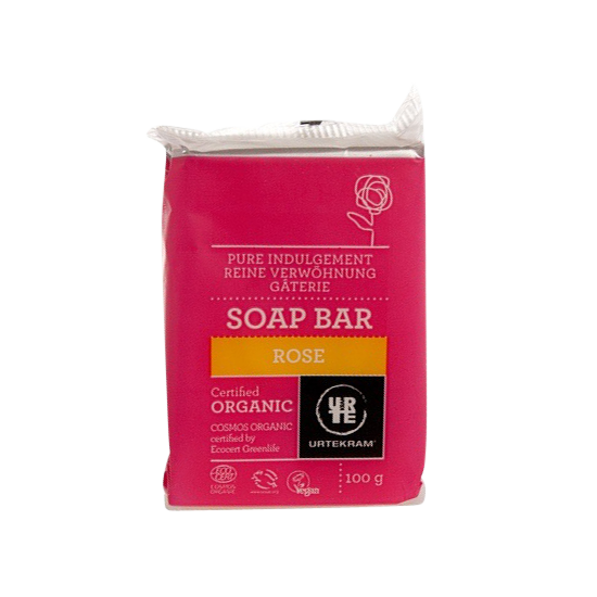 urtekram rose soap bar 100 g