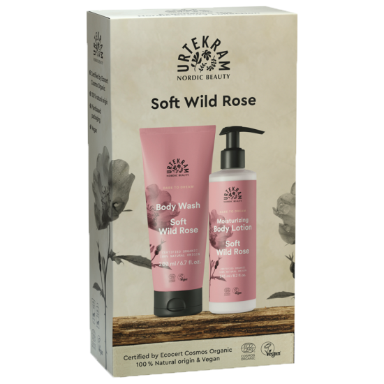 Urtekram Gaveæske Soft Wild Rose Body Lotion & Body Wash (1 stk)
