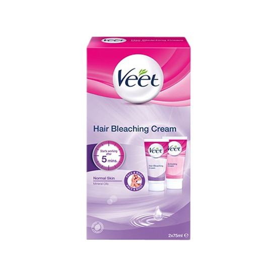 veet hair bleaching cream normal skin 2x75 ml.