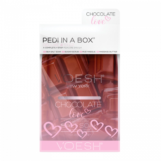 VOESH Pedi In A Box Deluxe 4 Step Pedicure Chocolate Love (1 stk)