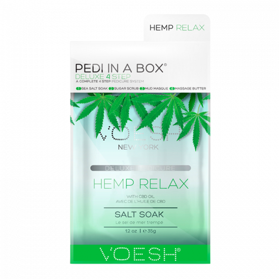 VOESH Pedi In A Box Deluxe 4 Step Pedicure Hemp Relax (1 stk)